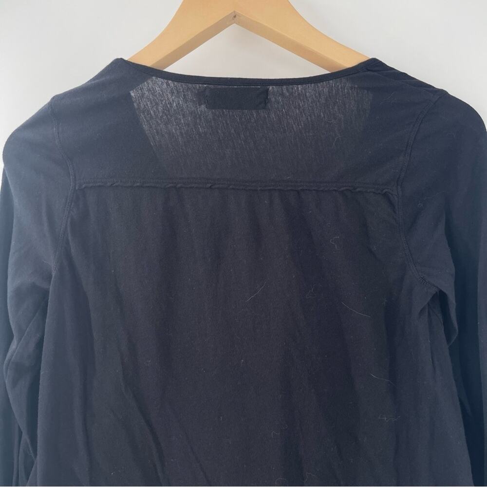 JOHNNY WAS x LOVE AND LIBERTY Top Small Long Sleeve Distressed Lace Boho Henley - Picture 5 of 11